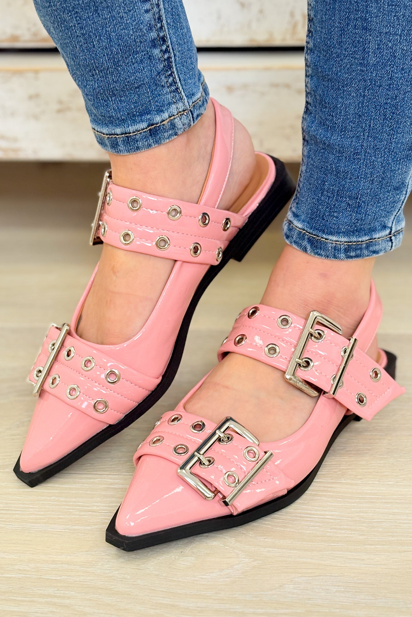Bel Air Chic Pointed Grommet Flats - Multiple Colors!