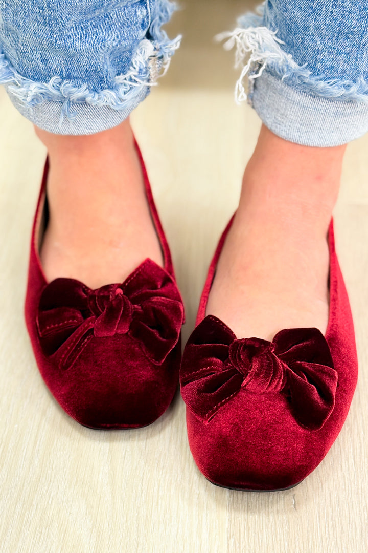 Corky's Sugar Rush Flats - Burgundy Velvet