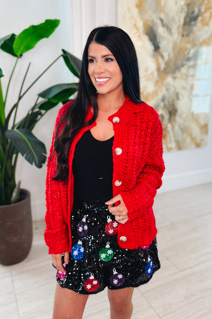 Candy Cane Cozy Cardigan