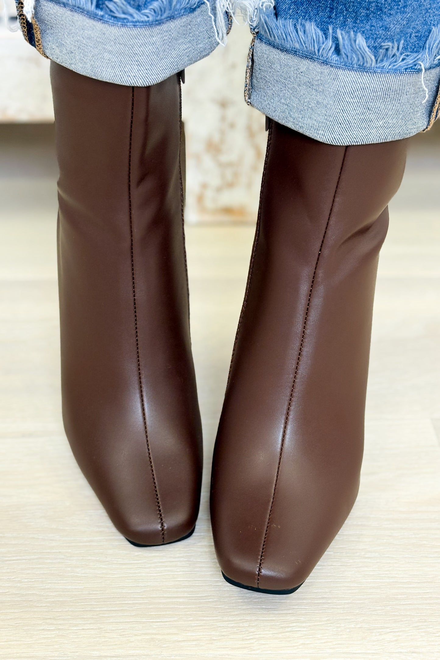 Palm Dressy Booties - Brown