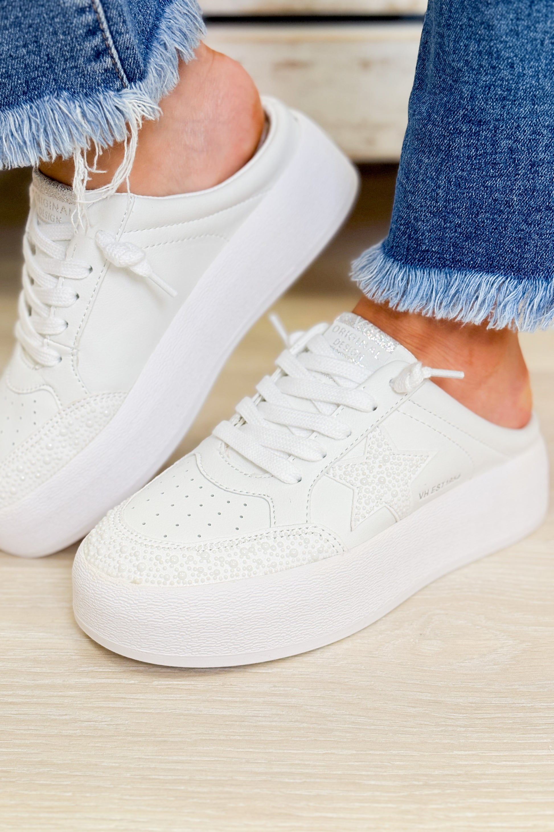 Vintage Havana Val Platform Sneakers - White Pearl