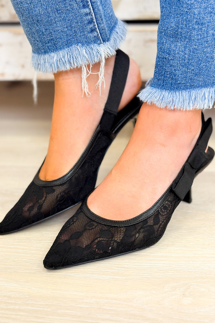 MIA Naida Shoes - Black Lace