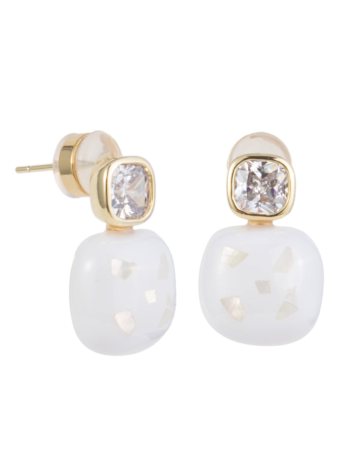 Icing Earrings - Gold Cotton