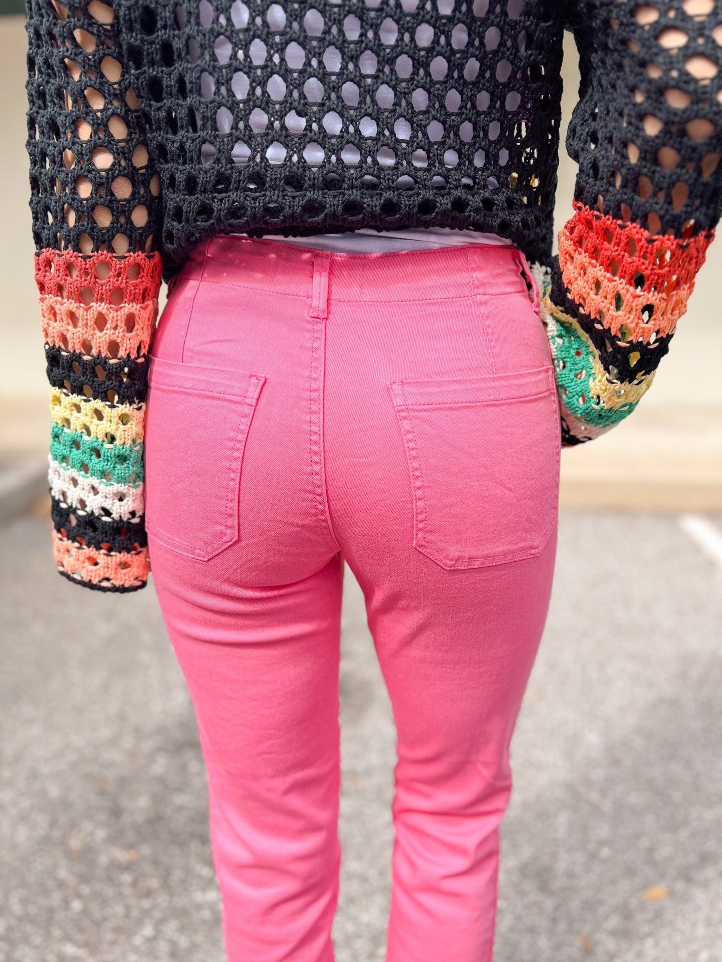 Risen Top Gun Jogger Jeans - Hot Pink