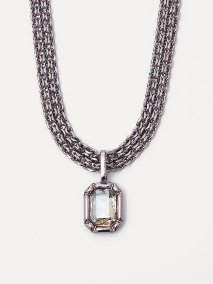 In Perfect Time Necklace - Metallic Platinum