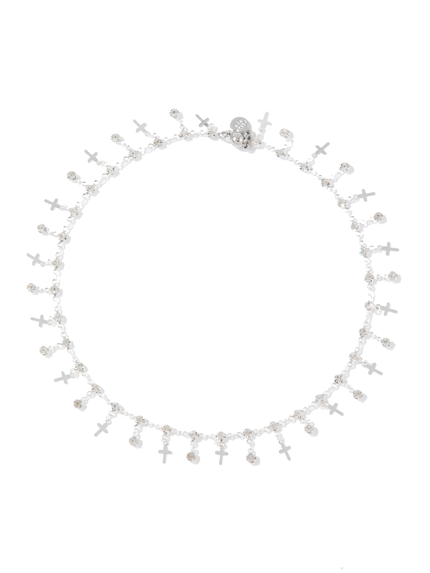 Keep The Faith Necklace - Liquid Metallic Pearl White