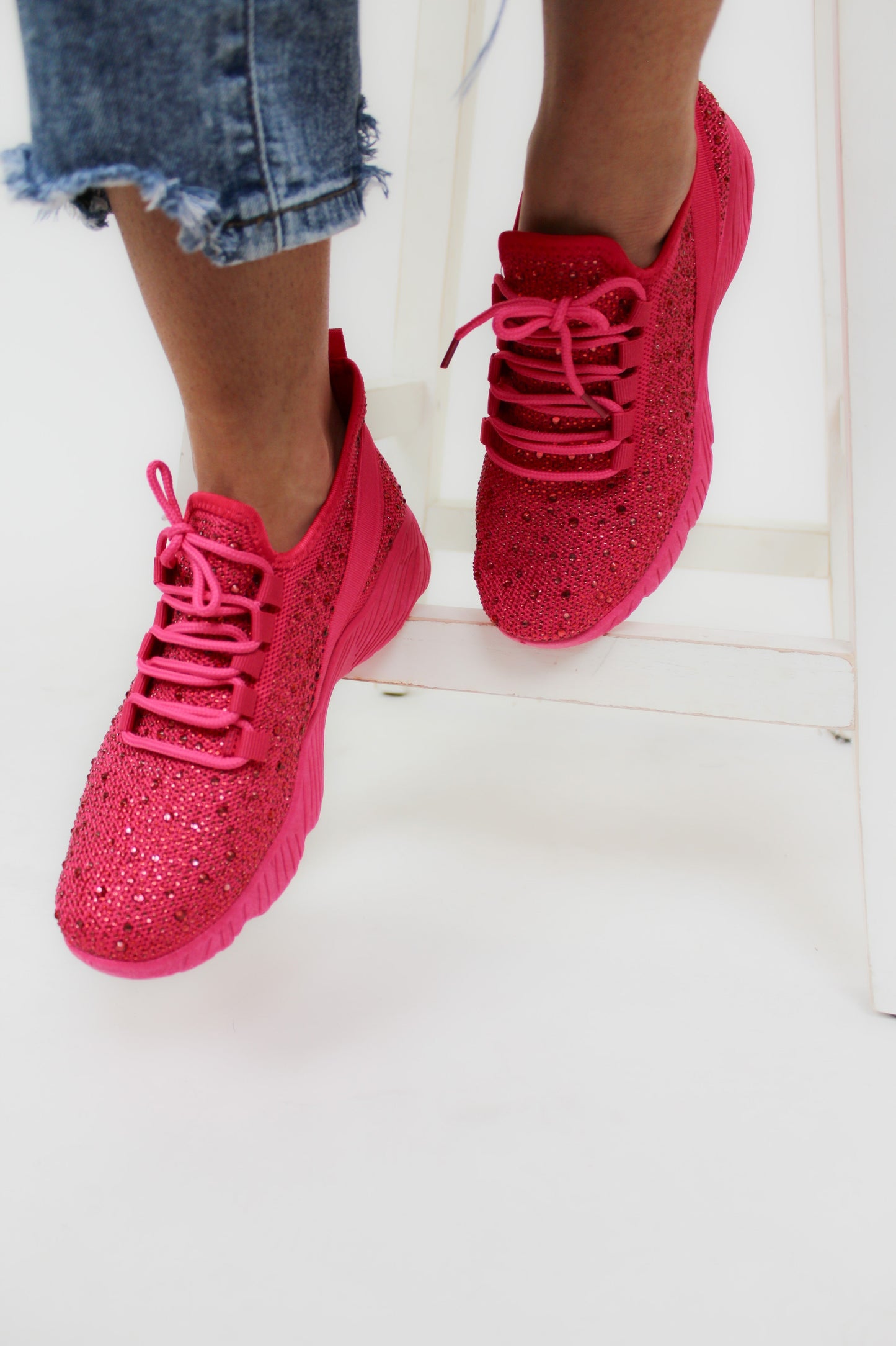Paco Rhinestones Pull On Sneakers - 3 Colors!
