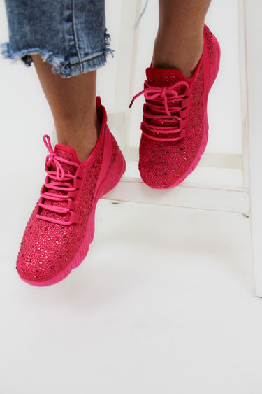 Paco Rhinestones Pull On Sneakers - 3 Colors!