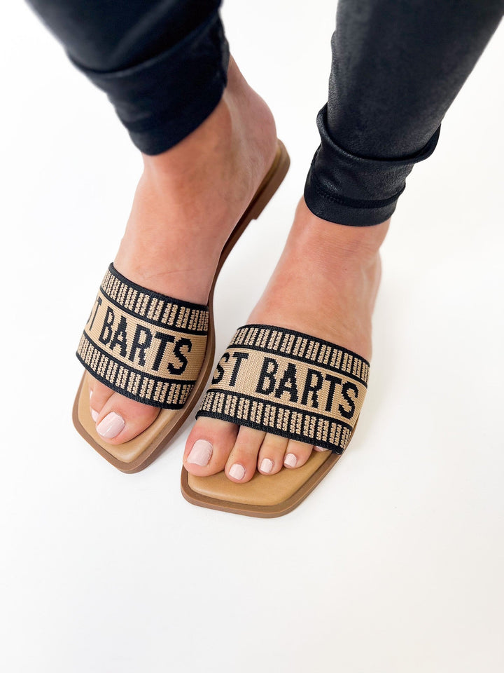 Soda Flair City Slide Sandal - Black Natural