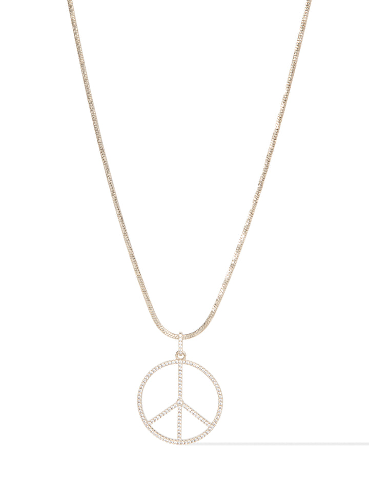 Let It Be Necklace - Metallic Linen