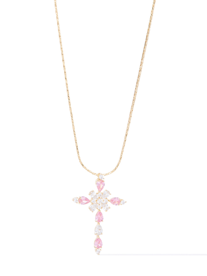 Lucky Cross Necklace - Petal