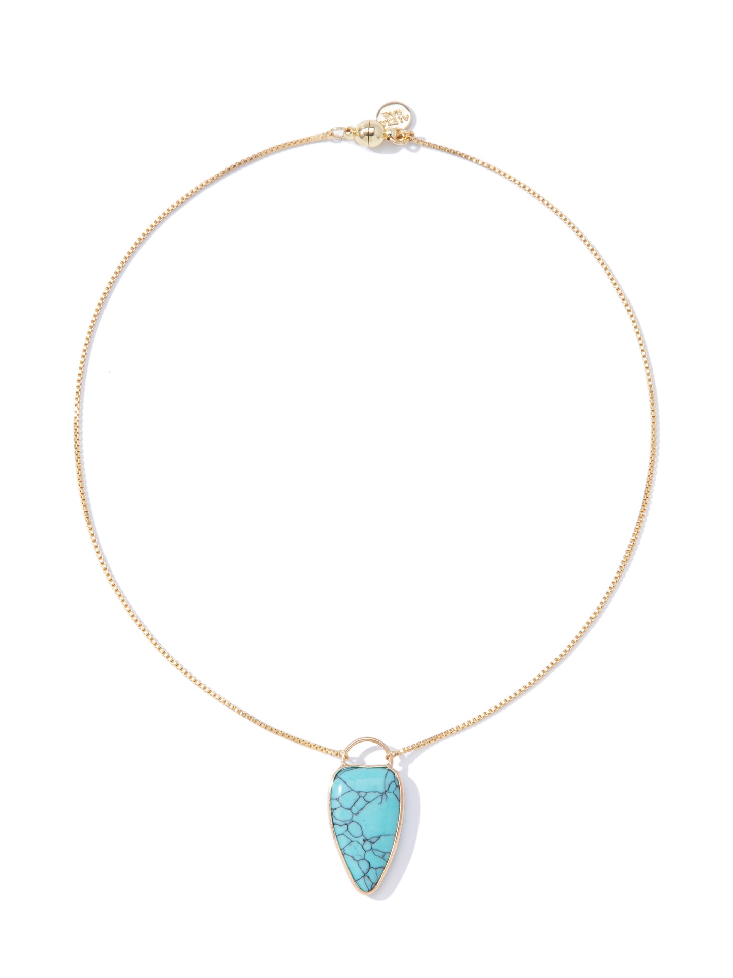 Maverick Necklace - Gold Turquoise