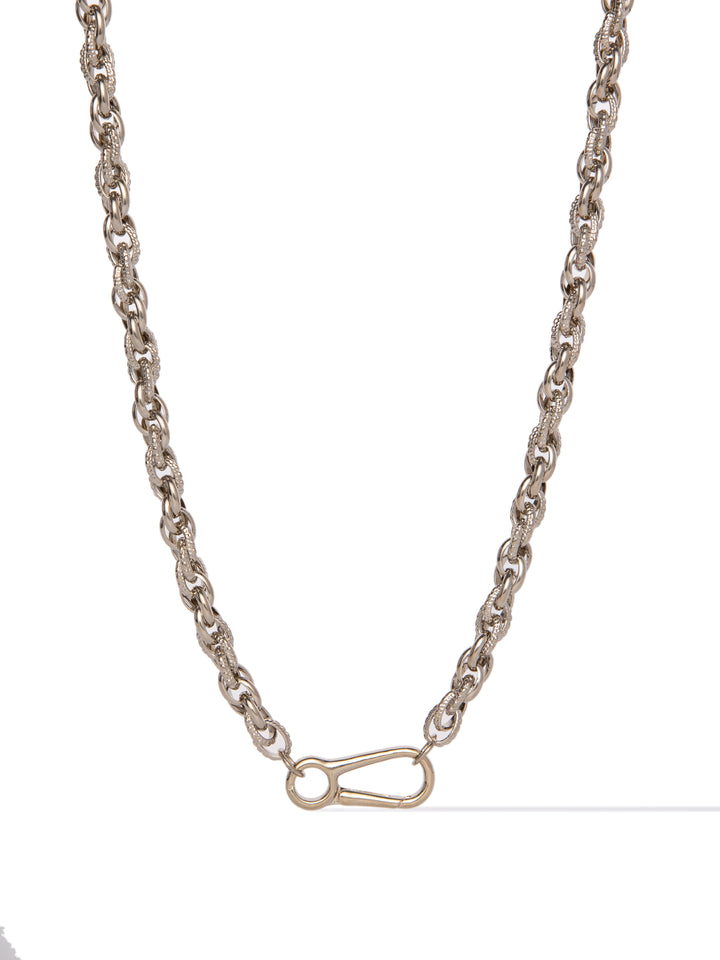Mila Necklace - Metallic Linen