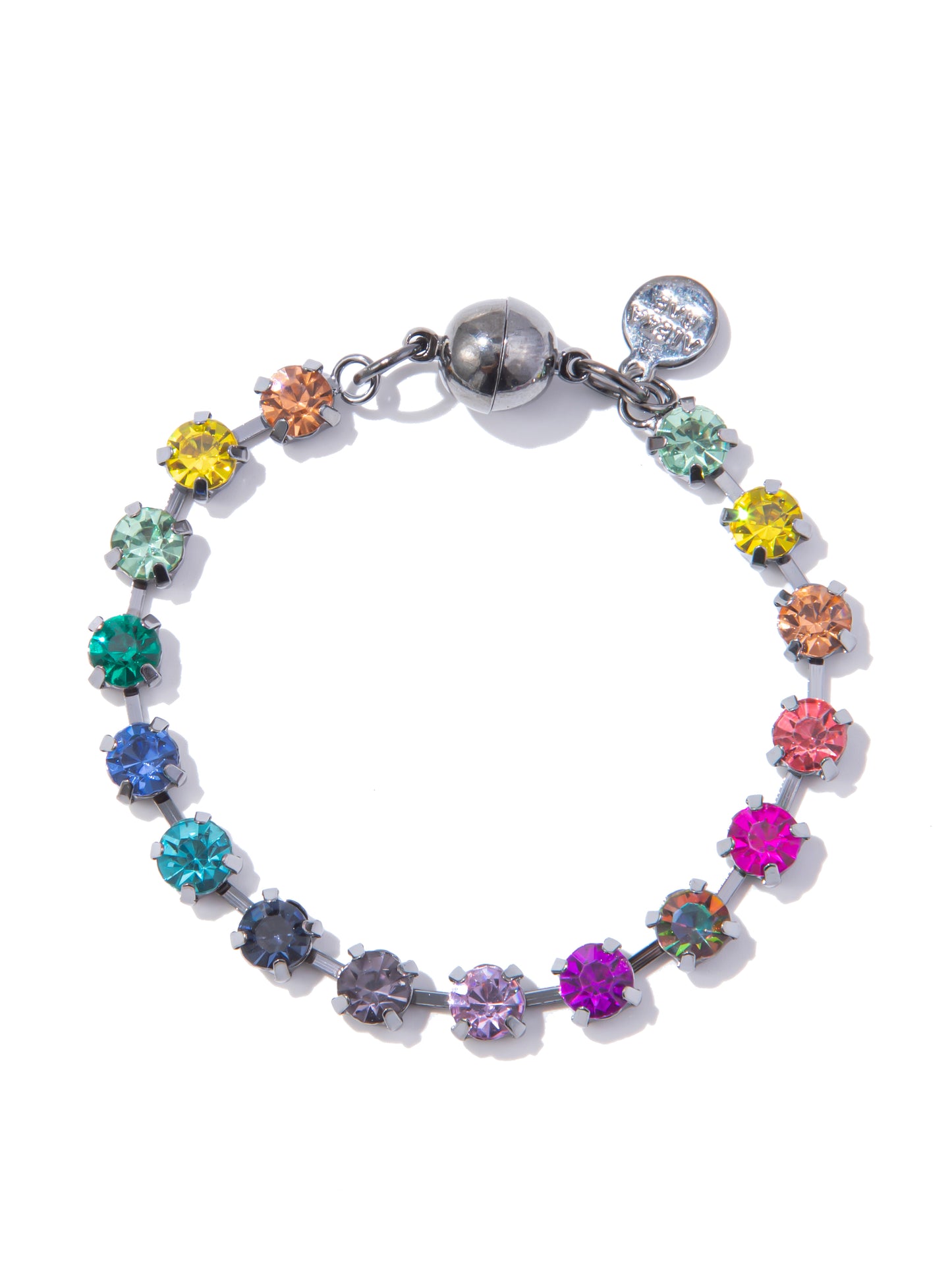 Mini Ava Bracelet - Gunmetal Bright Multi