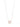 Mini Crystal Glow Square Necklace - Liquid Metallic Pearl White Pinky Promise