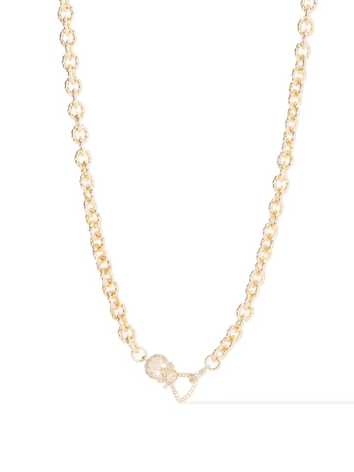 Mini Skully Necklace - Metallic Moonlight