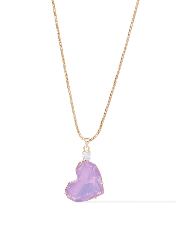 Moonlight Serenade Necklace - Gold Lilac Kiss