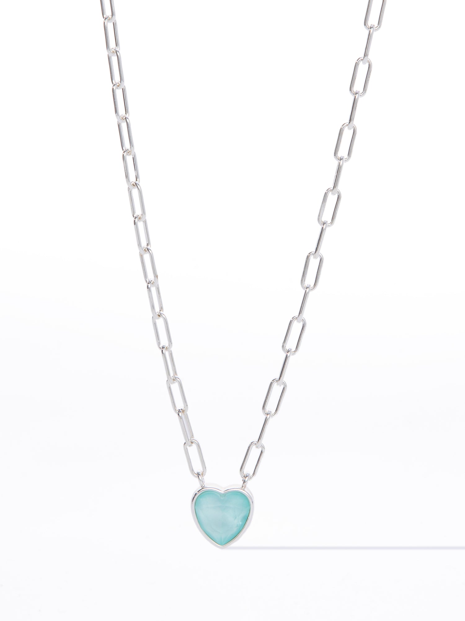 Moonlit Melody Necklace - Liquid Metallic Pearl White Sky