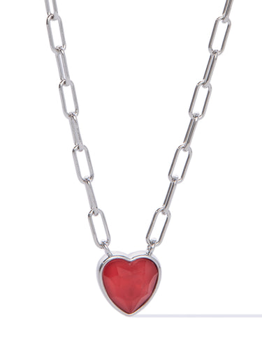 Moonlit Melody Necklace - Red