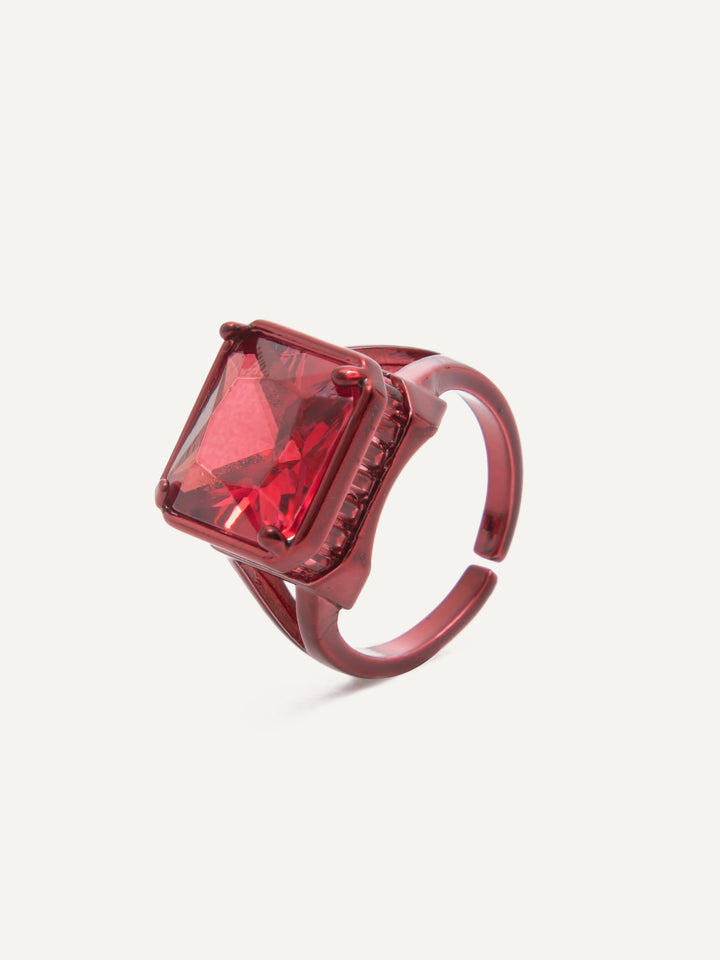 On The Rocks Ring - Metallic Merlot