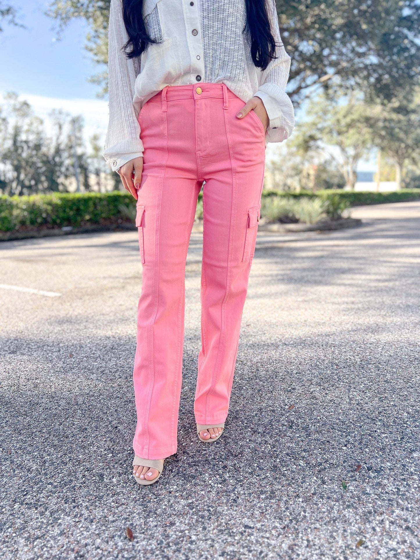 Judy Blue Candy Land High Rise Garment Dyed Straight Jeans *JB