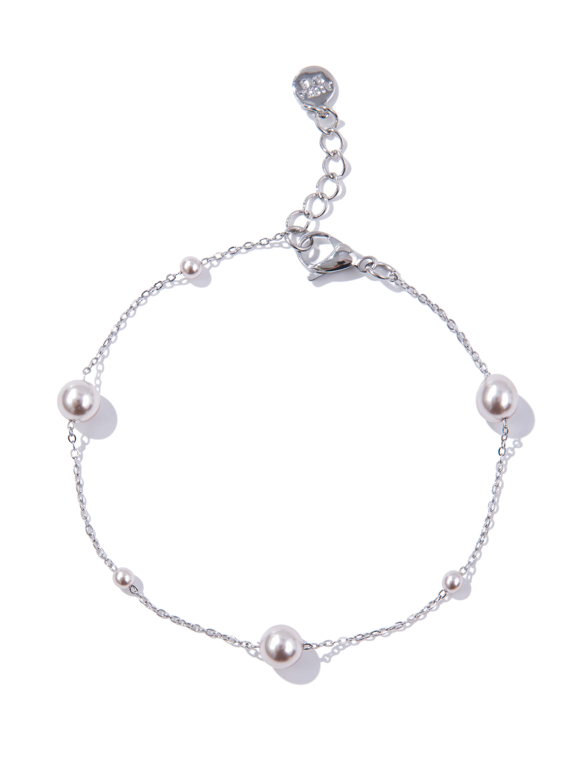Pearly Aura Anklet - Silver Pixie Dust