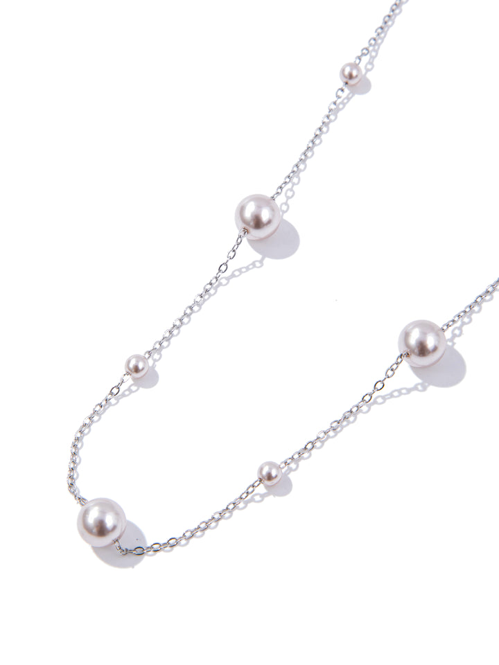 Pearly Aura Necklace - Silver Pixie Dust