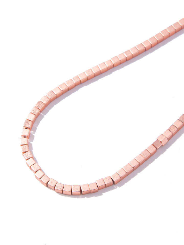 Pink Gravity Necklace - Matte Rose Gold