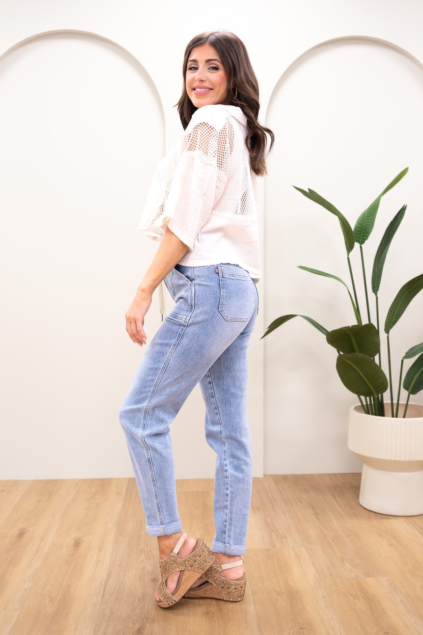 Judy Blue Walk It Out High Waist Vintage Double Cuff Jogger