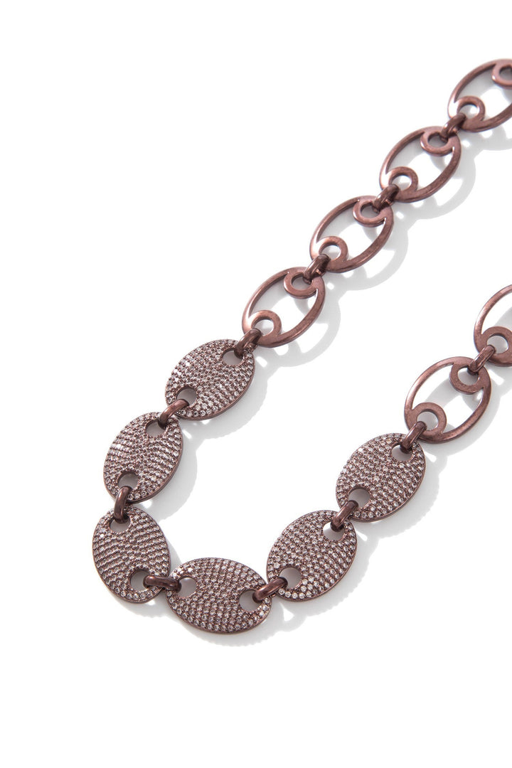 Alaia Glam Necklace - Liquid Metallic Coffee