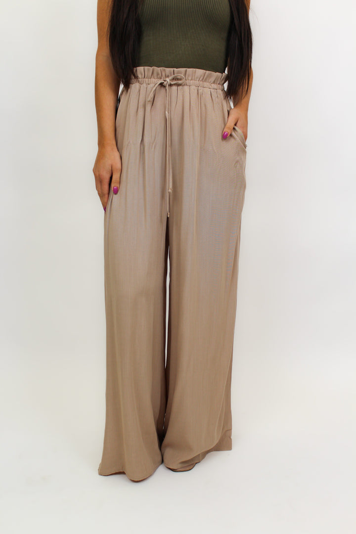 Straight To Business Wide Leg Pants - 2 Colors!