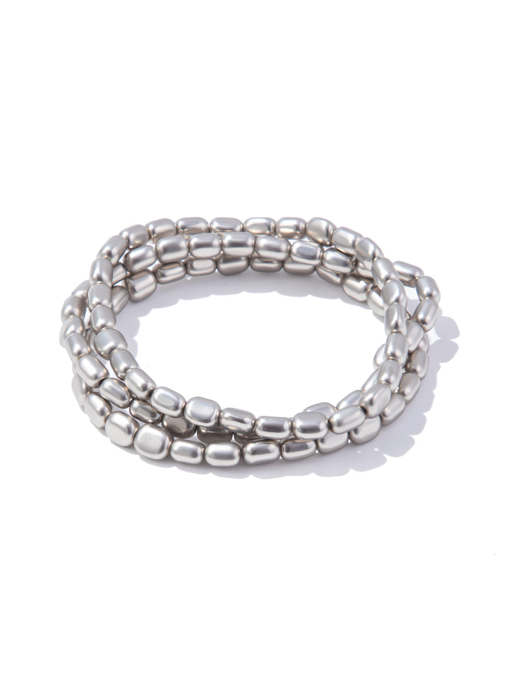 Rooted Bracelet - Matte Silver