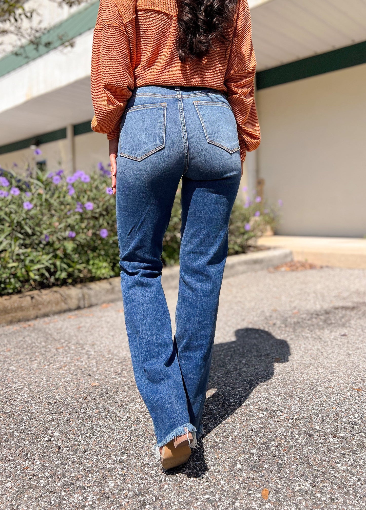 Judy Blue Nashville Hot Frayed Hem Straight Jeans