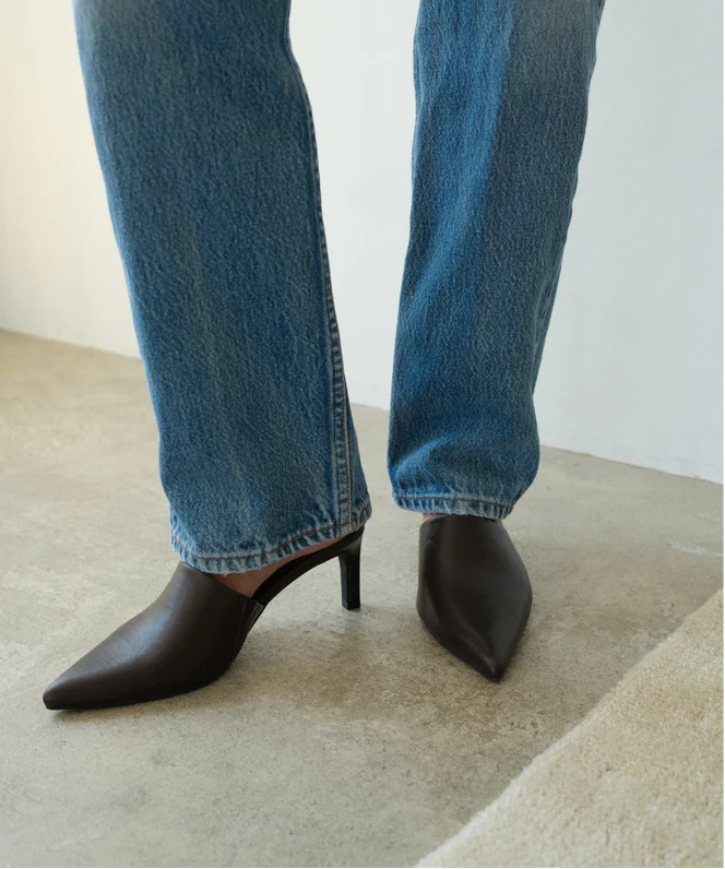 Garret Heel Mules - Coffee