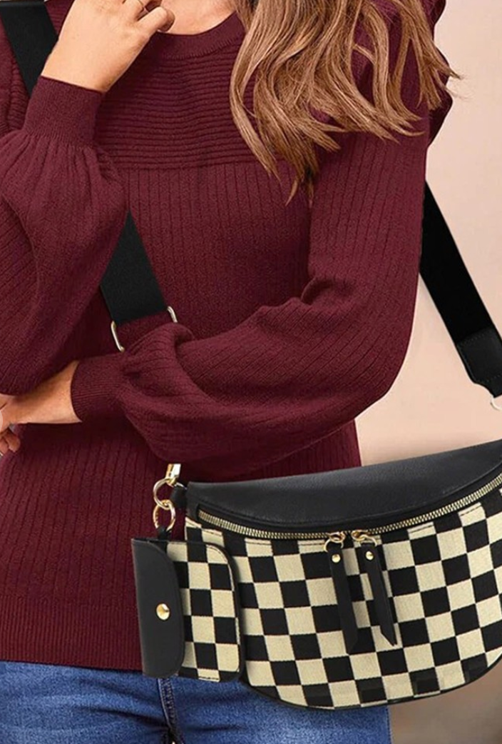 Dynamic Duo Crossbody Sling Bag - Black