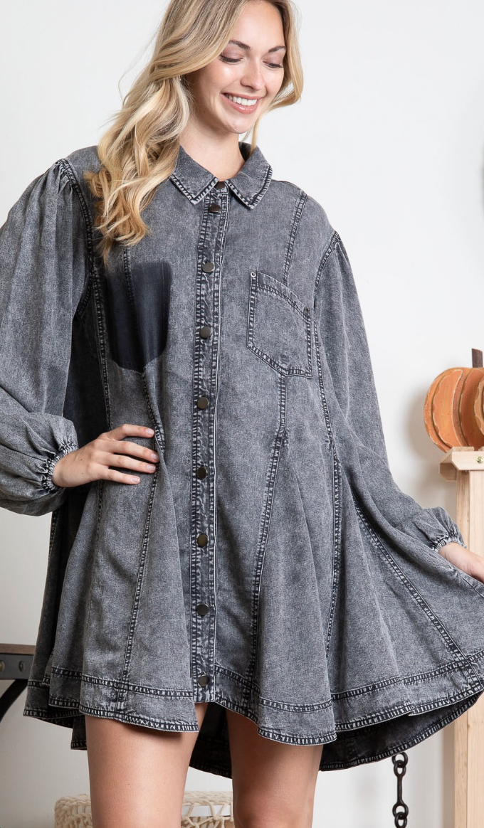 Call It Like You See It Denim Dress – By Alexa Rae