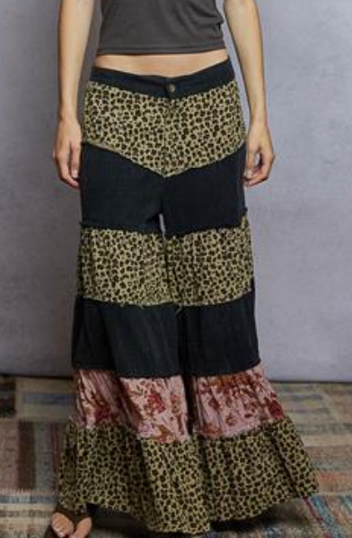 Fierce Wonders Leopard Pants - Black Multi
