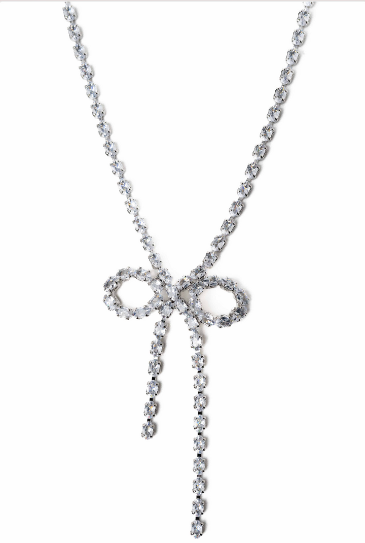 Gift Of Love Necklace Earring Set - Silver