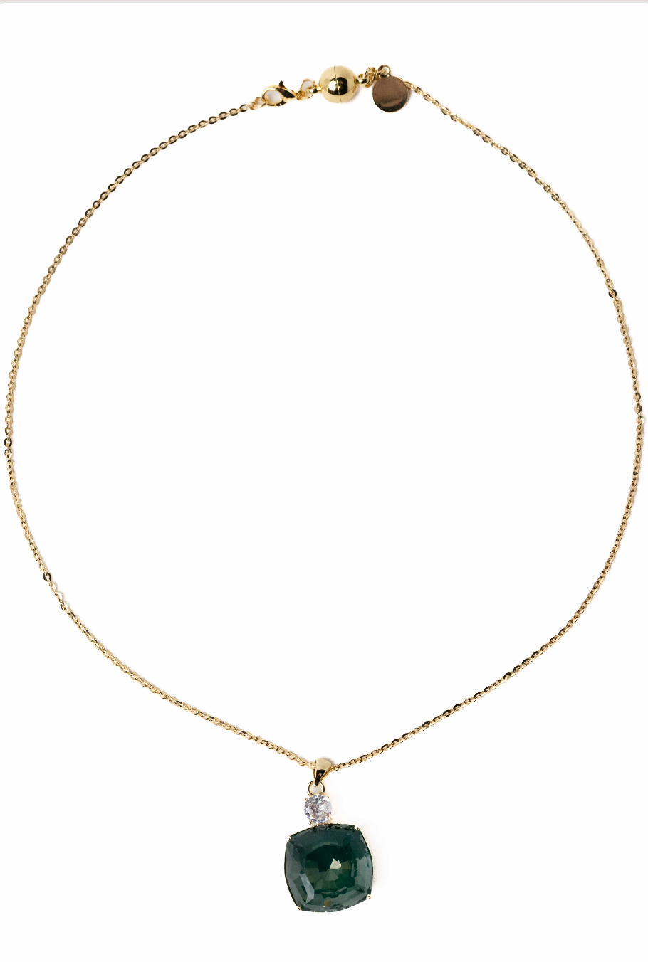 Christmas Morning Necklace - Gold Mistletoe