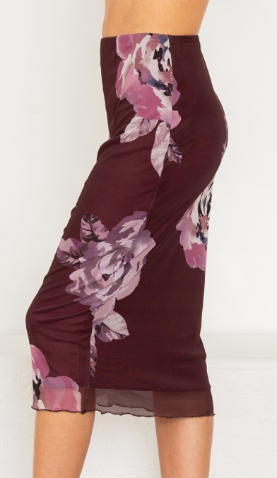 Blossom Dream Mesh Midi Skirt - 2 Colors!