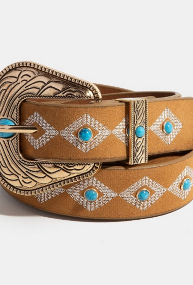 Sunset Saddle Faux Leather Belt - 3 Colors!