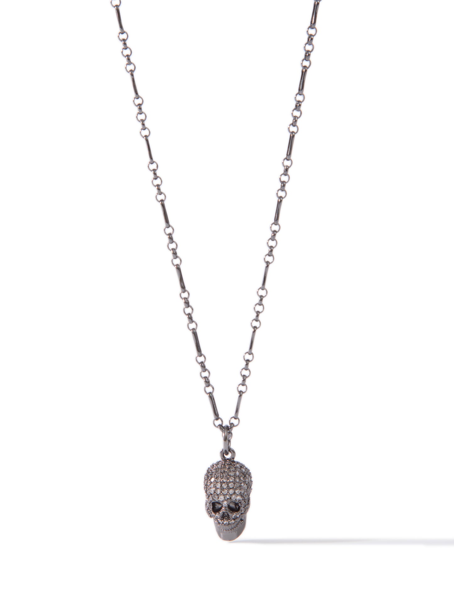Shadow Bone Necklace - Gunmetal