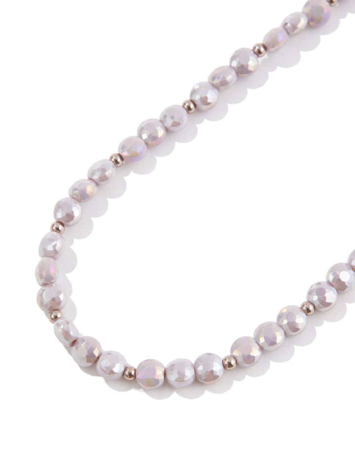 Shimmering Midnight Necklace - Metallic Platinum