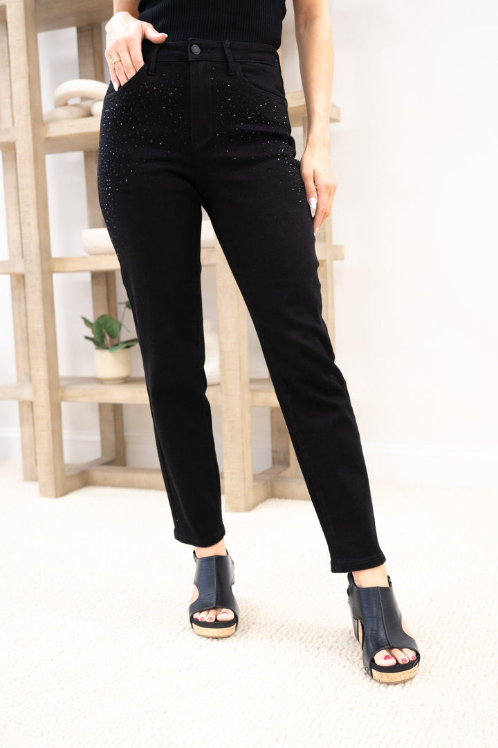 Judy Blue Raise Your Glass High Rise Rhinestone Embellished Jeans