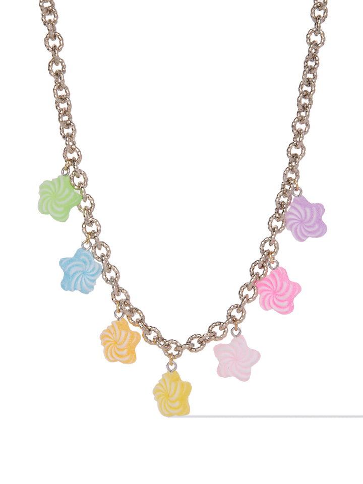 Snow Candy Necklace - Metallic Linen