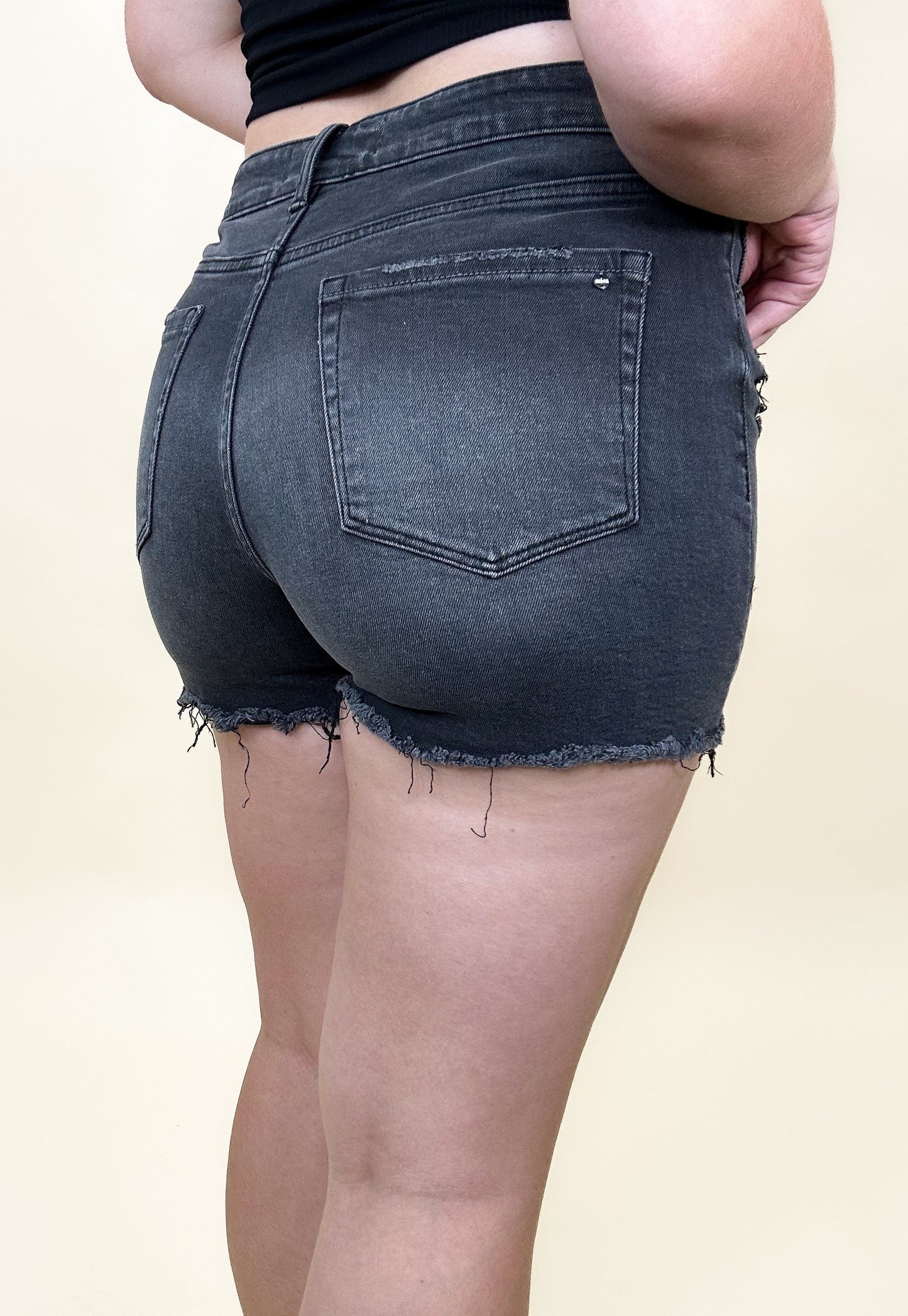 Torn Treasure By Mica Denim - High Rise Shorts