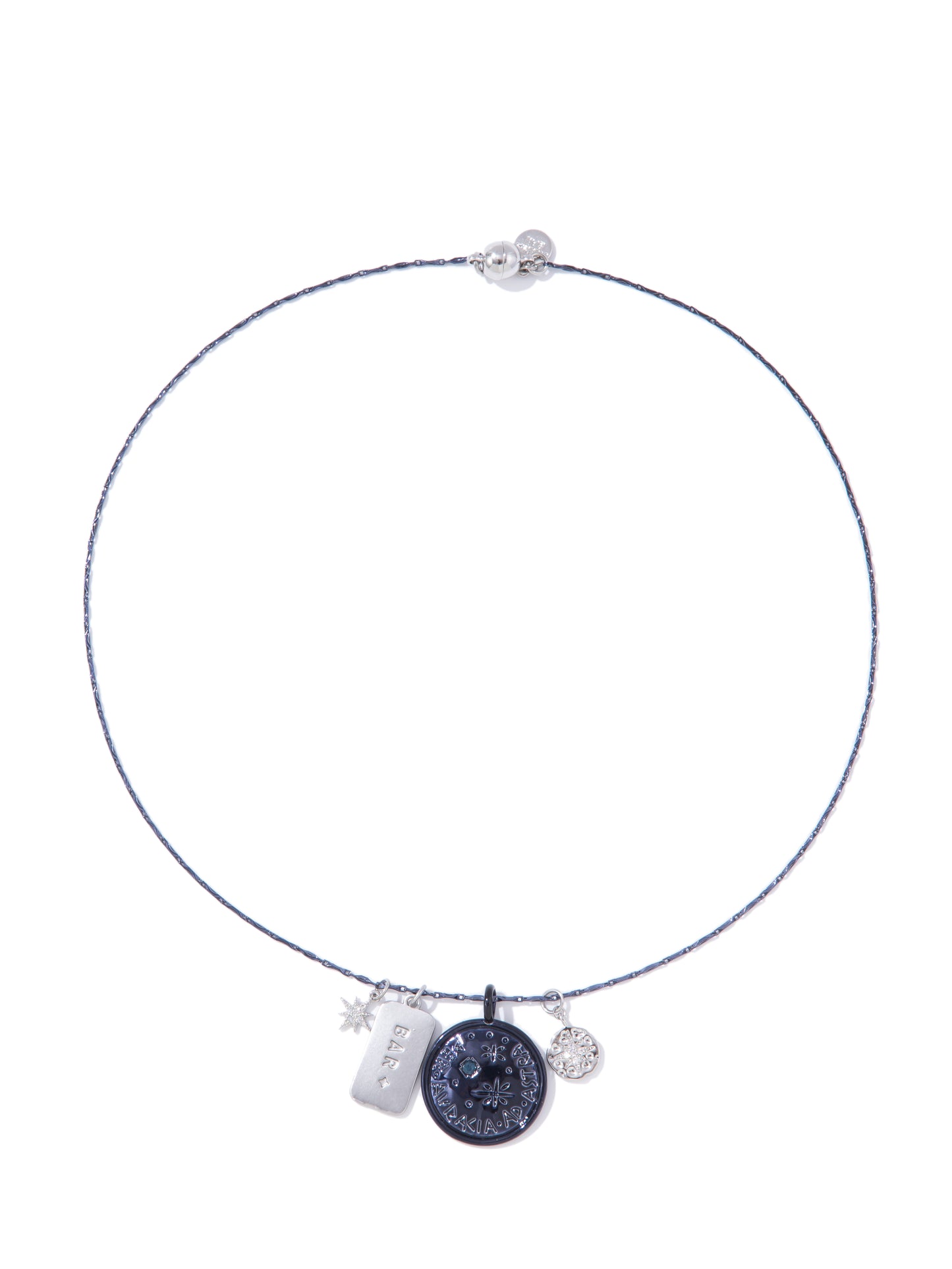 To The Moon And Back Charm Necklace - Metallic Milky Way