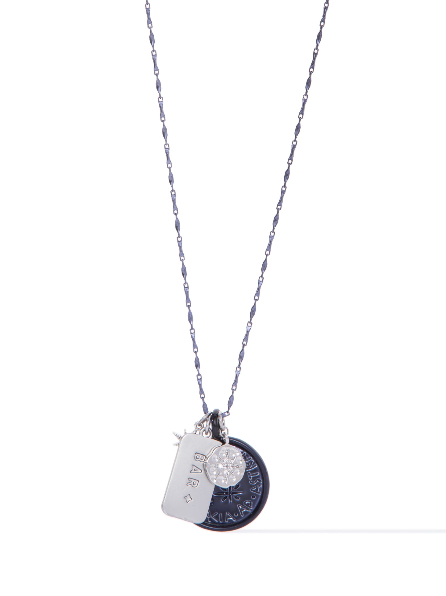 To The Moon And Back Charm Necklace - Metallic Milky Way