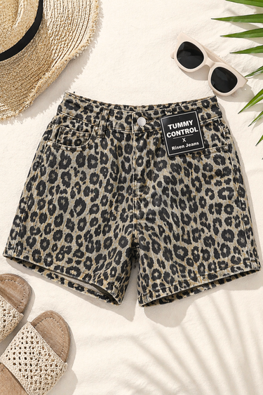 Wild Side By BAR Label - Tummy Control Leopard Shorts