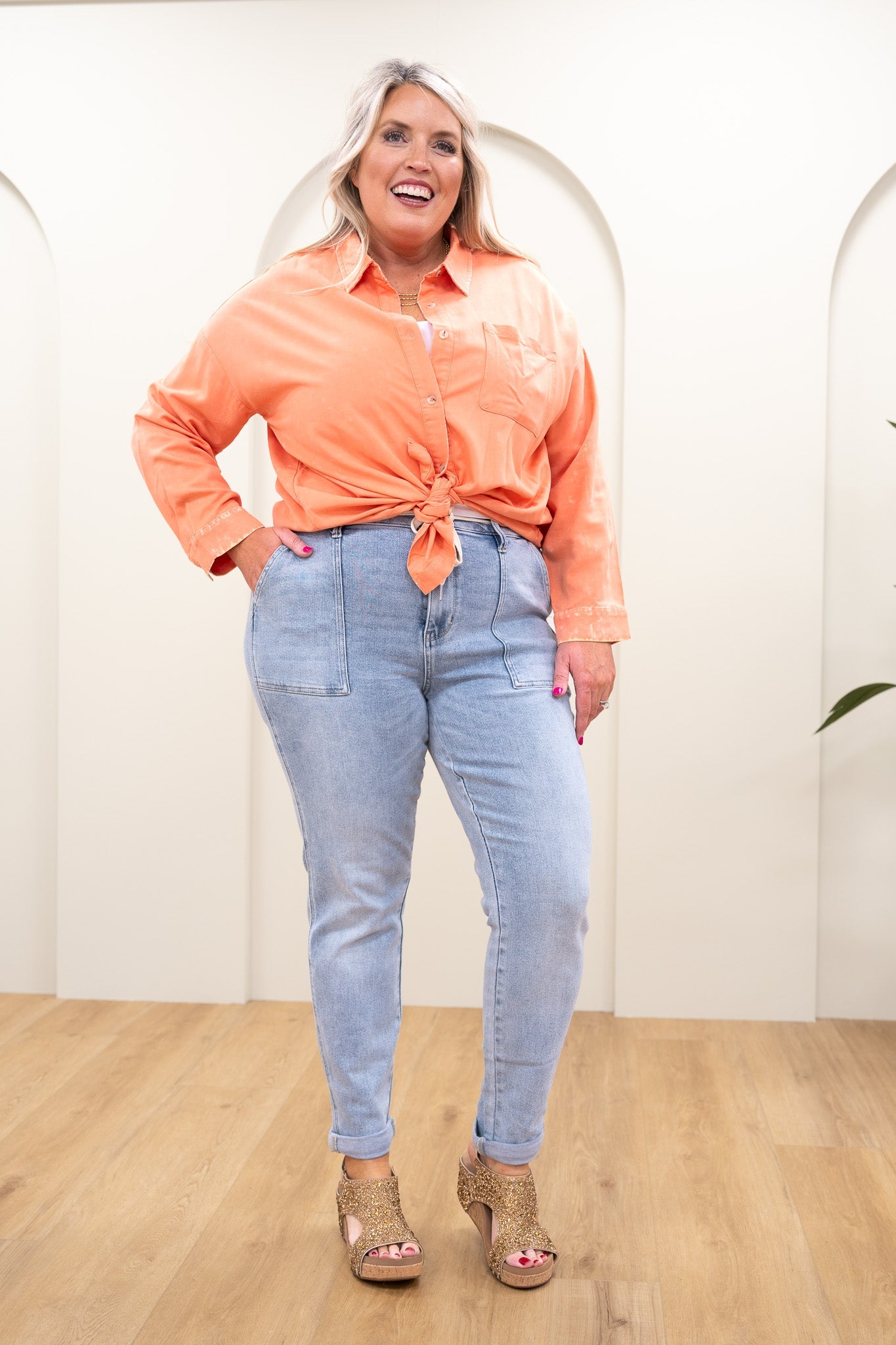 Judy Blue Walk It Out High Waist Vintage Double Cuff Jogger
